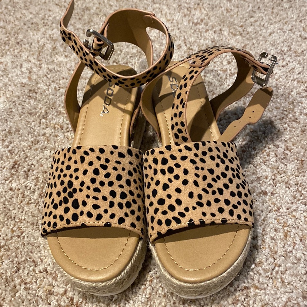 Leopard print sandals